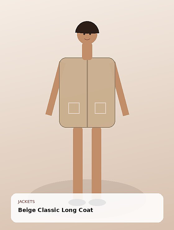 Beige Classic Long Coat