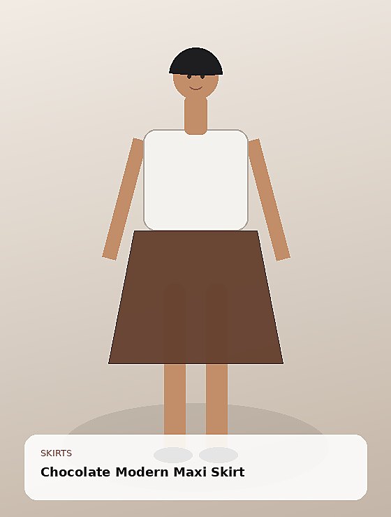 Chocolate Modern Maxi Skirt