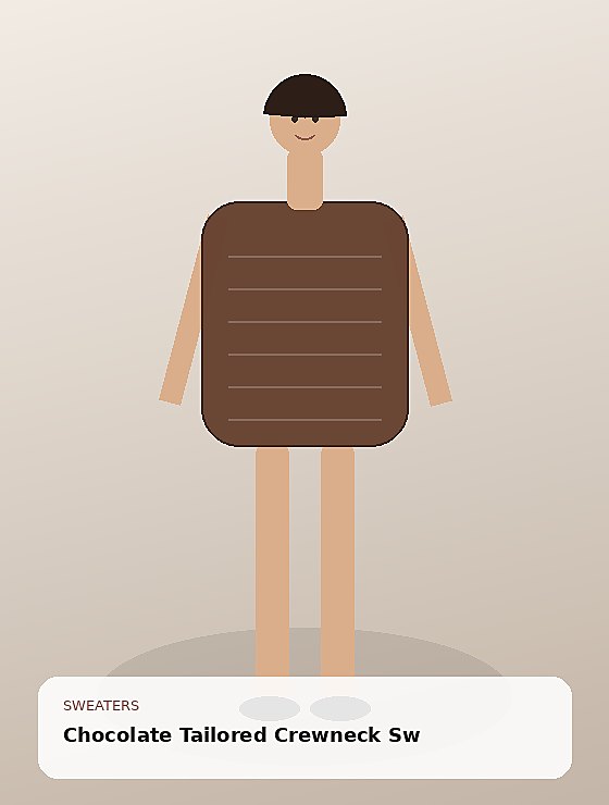 Chocolate Tailored Crewneck Sweater