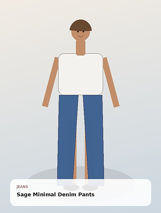 Sage Minimal Denim Pants