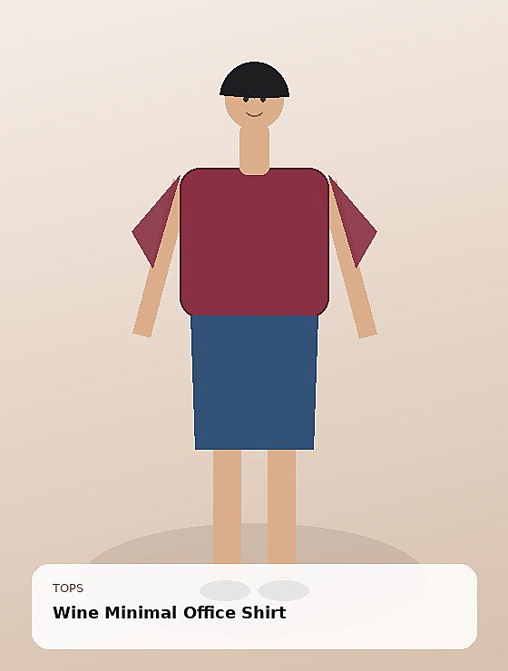 Wine Minimal Office Shirt